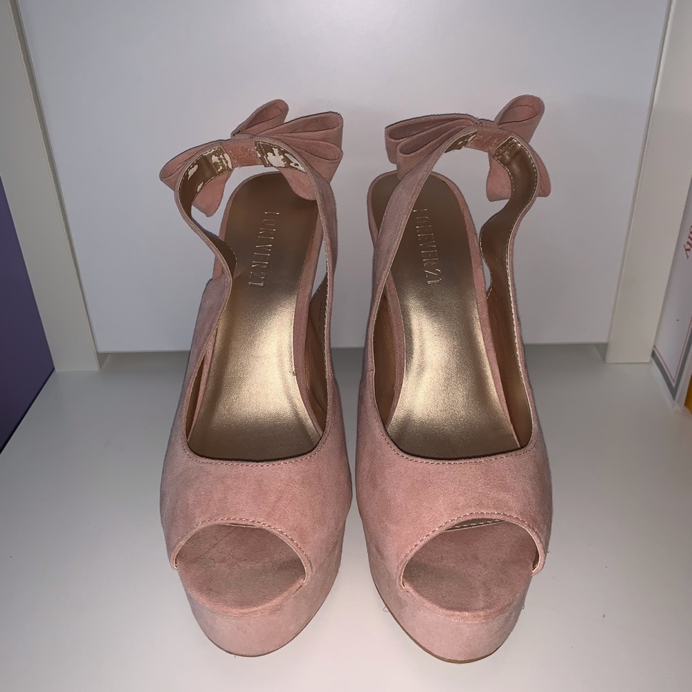 Women’s Forever 21 Blush Peep-toe Heels